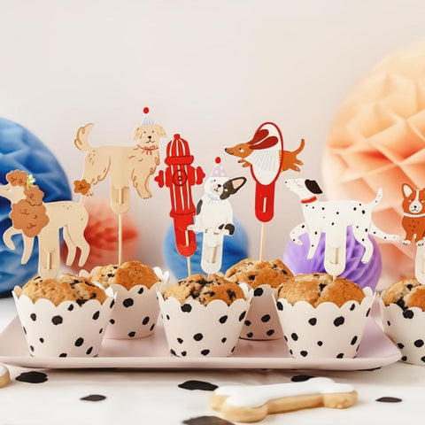 Muffindekorationen Hunde, 7-9,5 cm PartyDeco 2