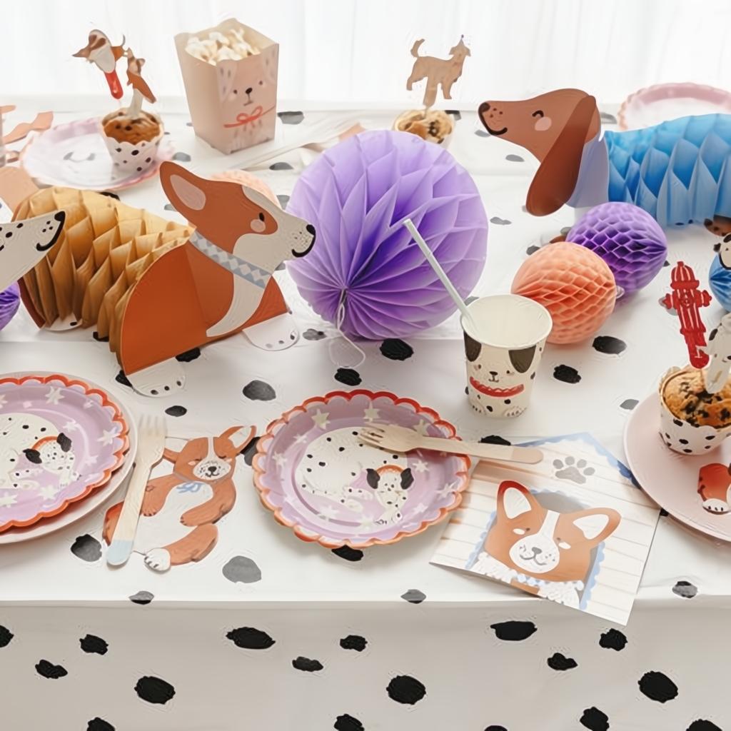 Papier-Honeycomb-Dekorationen Hunde PartyDeco 2