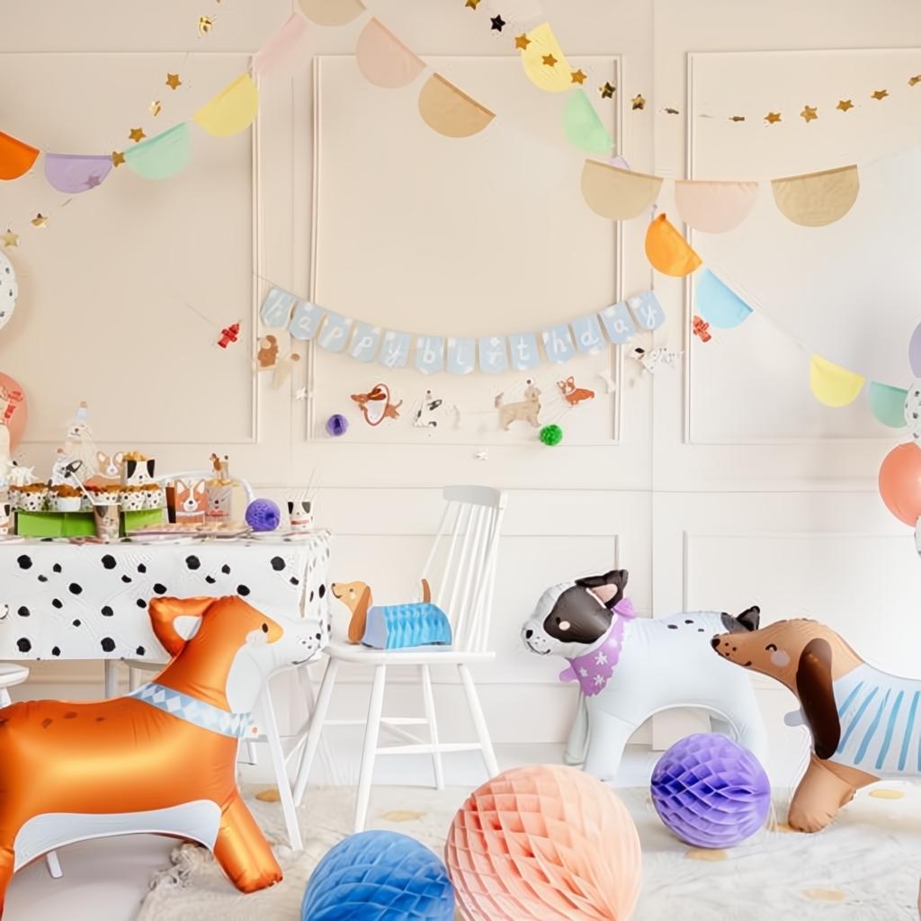 Papier-Honeycomb-Dekorationen Hunde PartyDeco 3
