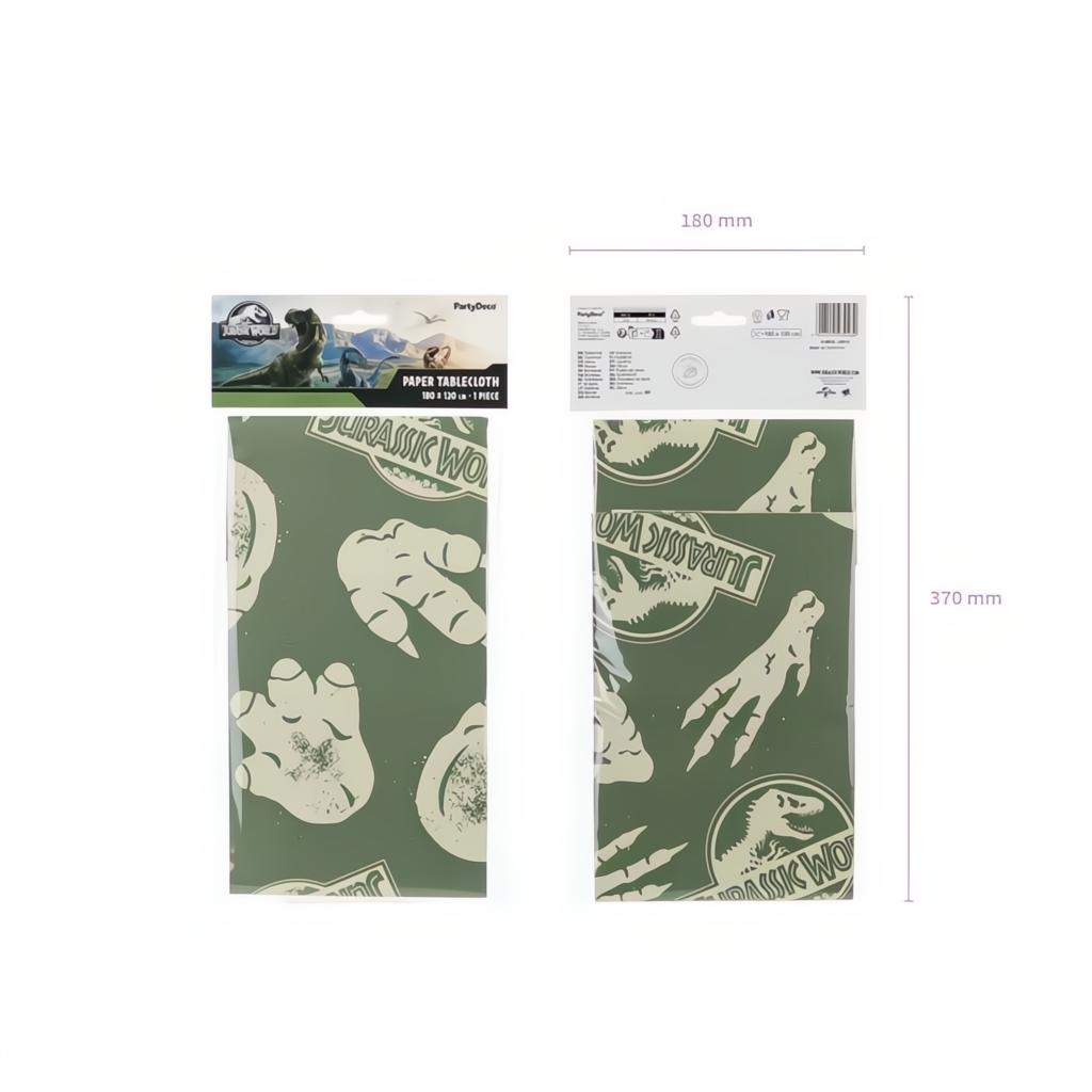 Papier-Tischdecke Jurassic World, 180x120 cm PartyDeco 4