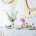 Papier Tischdecke Kariert mit Pferden, 180x120 cm PartyDeco 2