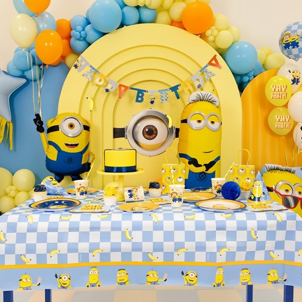 Papier-Tischdecke Minions, 180x120 cm PartyDeco 2