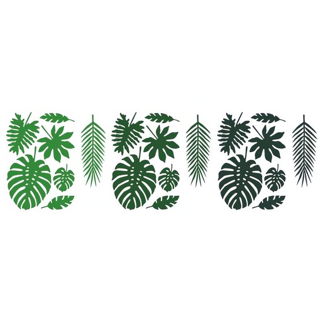 Papierdekoration Aloha - Tropische Blätter PartyDeco 1