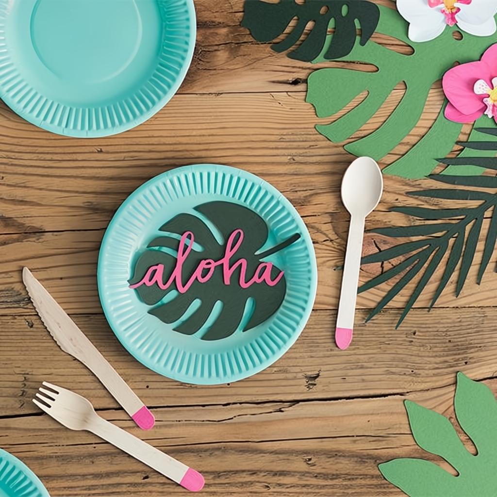 Papierdekoration Aloha - Tropische Blätter PartyDeco 5