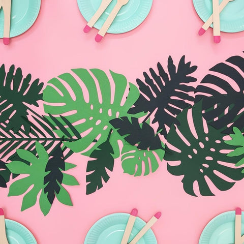 Papierdekoration Aloha - Tropische Blätter PartyDeco 6