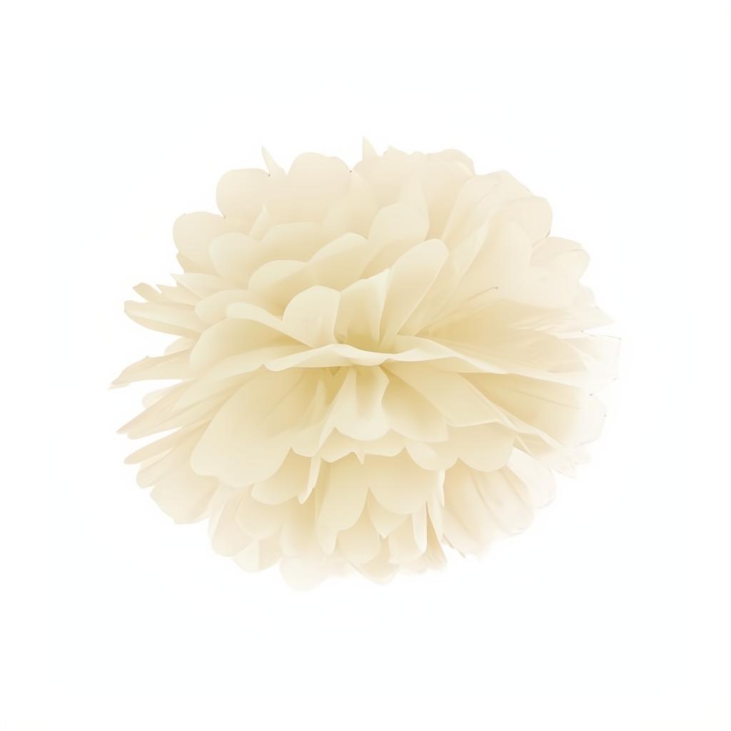 Papierpompons, creme, 25cm PartyDeco 1