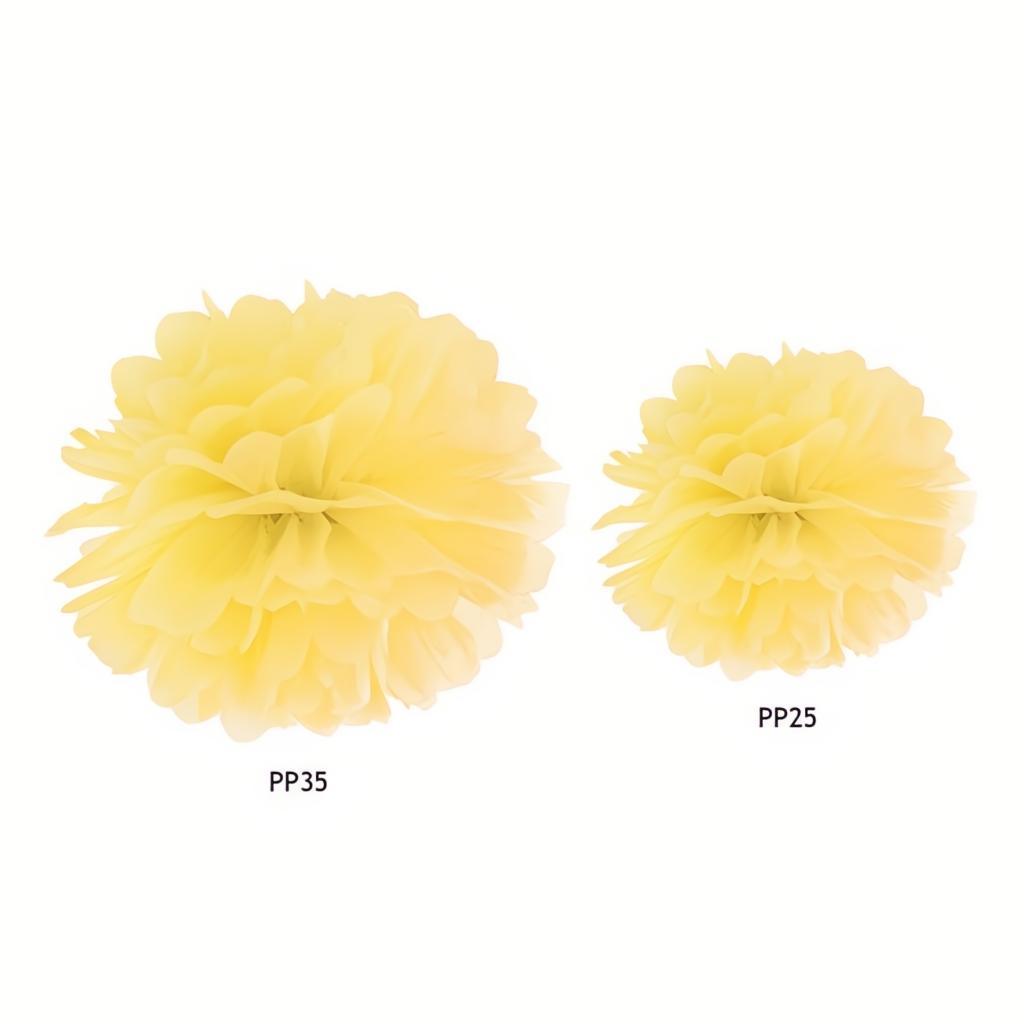Papierpompons, gelb, 25cm PartyDeco 2