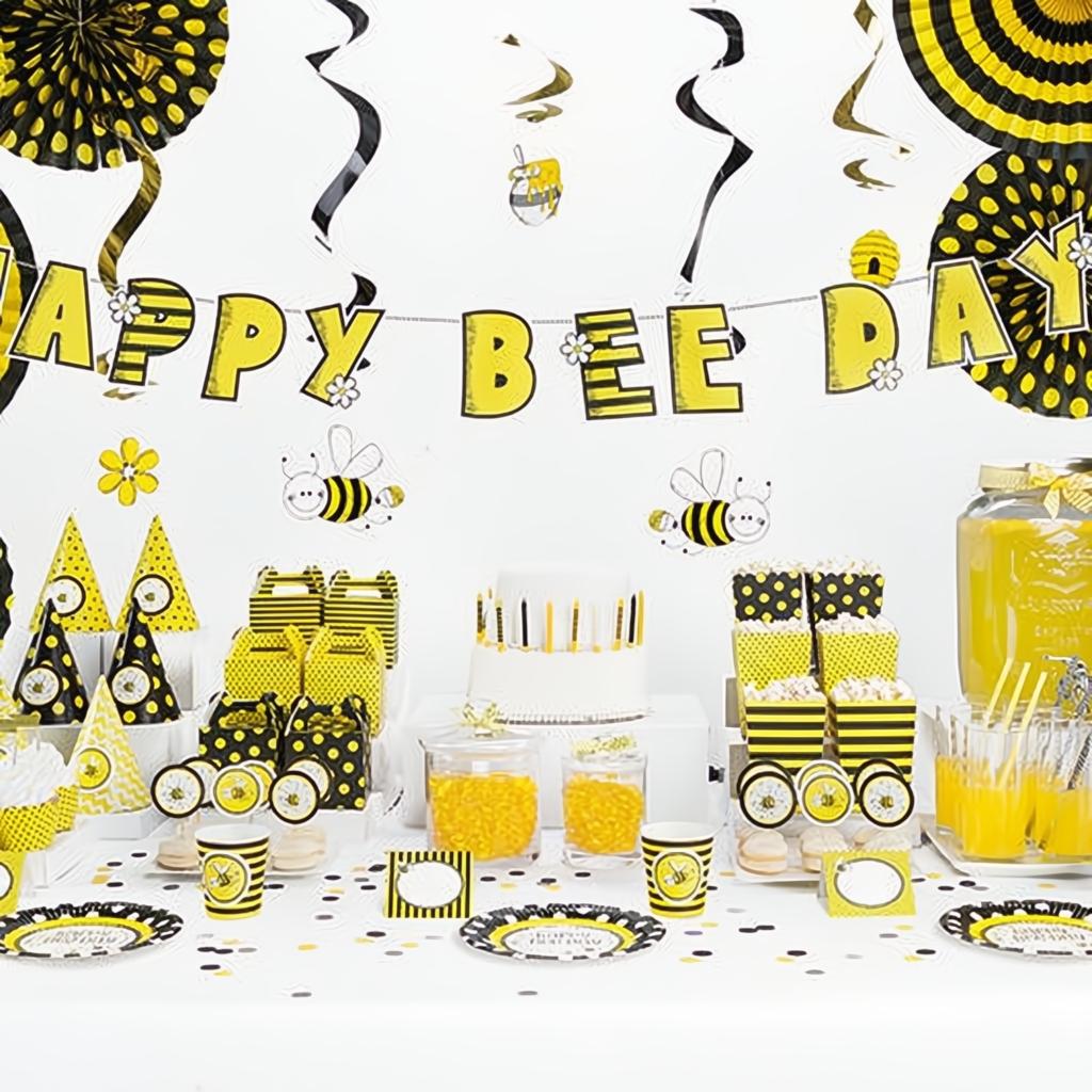 Papierpompons, gelb, 25cm PartyDeco 4