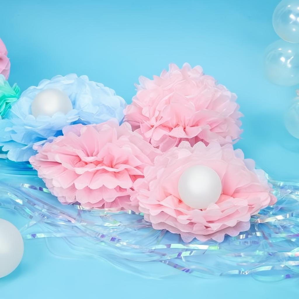 Papierpompons, hellrosa, 25cm PartyDeco 3