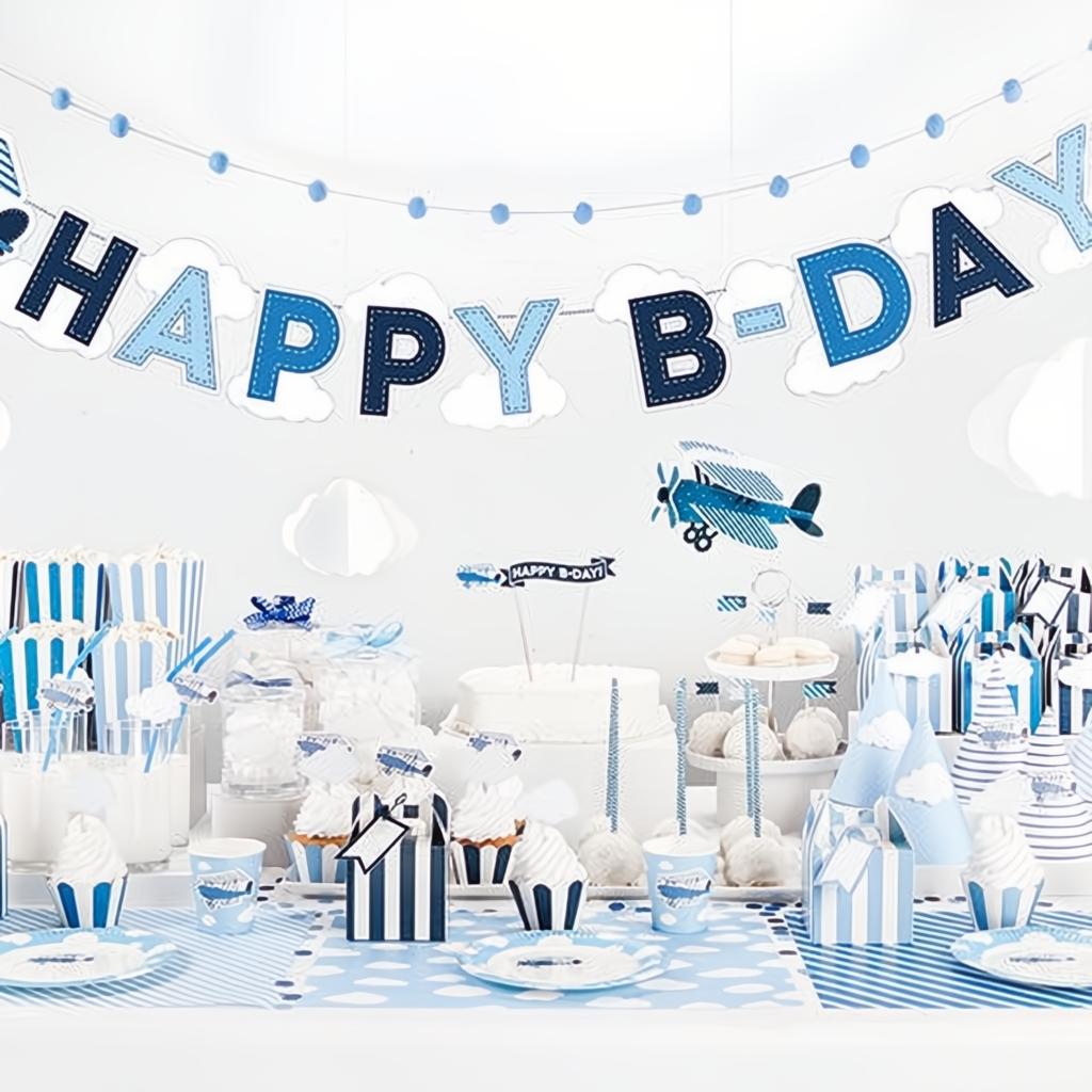 Papierpompons, marineblau, 25cm PartyDeco 6