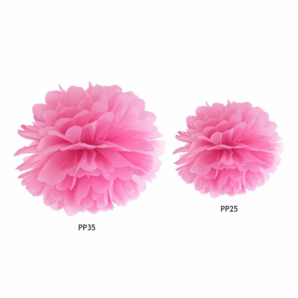 Papierpompons, rosa, 25cm PartyDeco 2