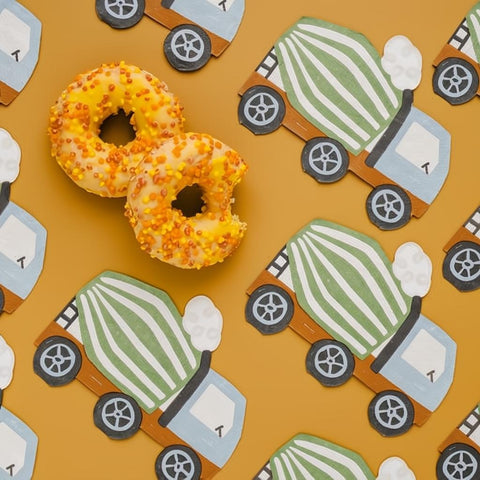 Papierservietten Betonmischmaschine, 16x13 cm PartyDeco 2