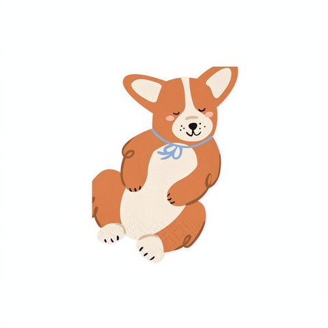 Papierservietten Corgi, 11x15 cm PartyDeco 1