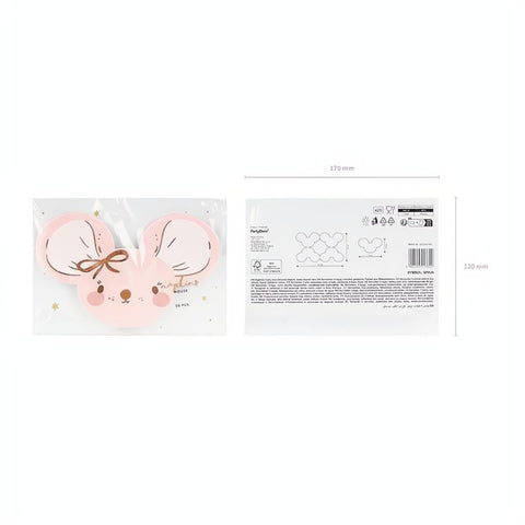 Papierservietten Maus, 16x10 cm PartyDeco 4