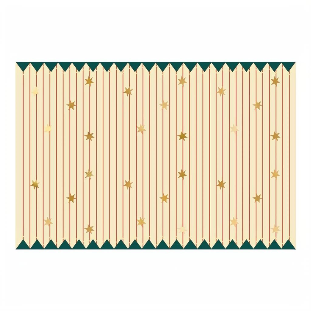 Papiertischdecke Dünne Streifen und Sterne, 180 x 120 cm PartyDeco 1