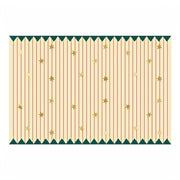 Papiertischdecke Dünne Streifen und Sterne, 180 x 120 cm PartyDeco 1