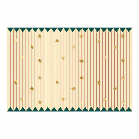 Papiertischdecke Dünne Streifen und Sterne, 180 x 120 cm PartyDeco 1