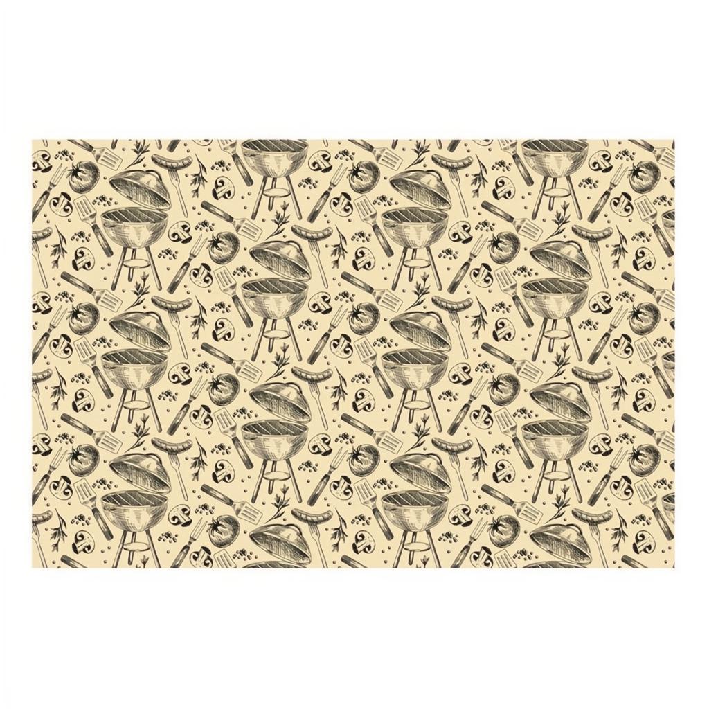 Papiertischdecke Grill, 180x120 cm PartyDeco 1