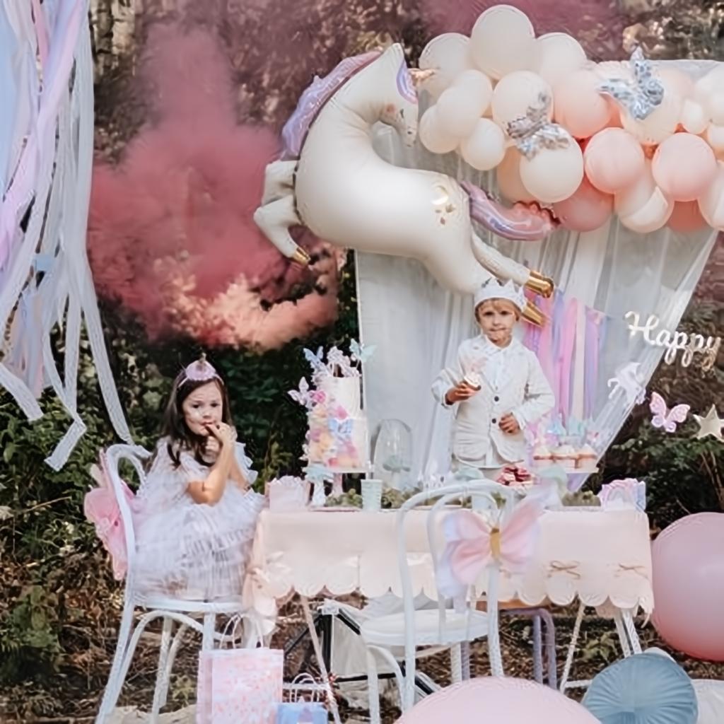 Papiertischdecke Schleifen, rosa, 180 x 120 cm PartyDeco 5