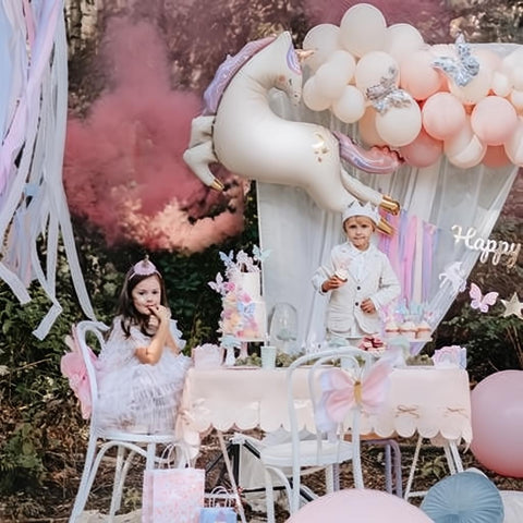 Papiertischdecke Schleifen, rosa, 180 x 120 cm PartyDeco 5
