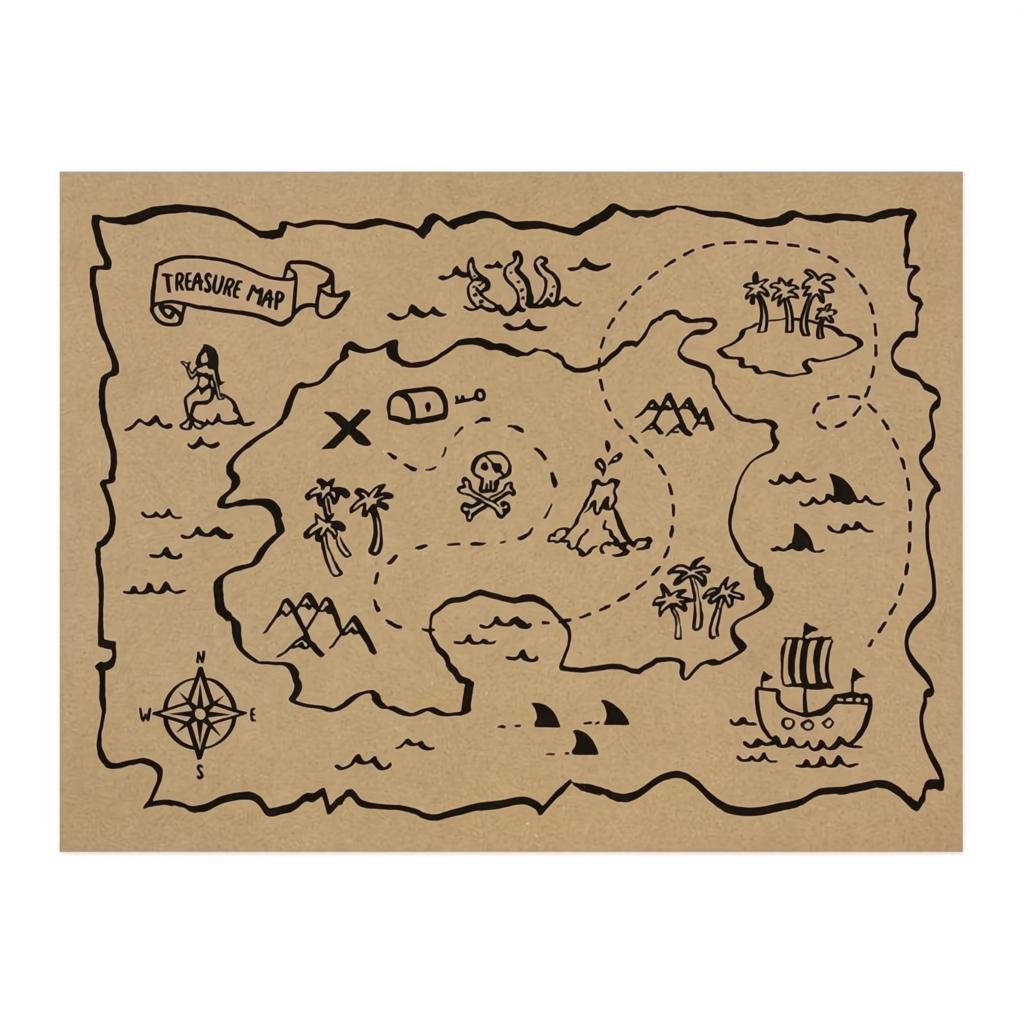 Papiertischsets Piraten, 40x30cm PartyDeco 1