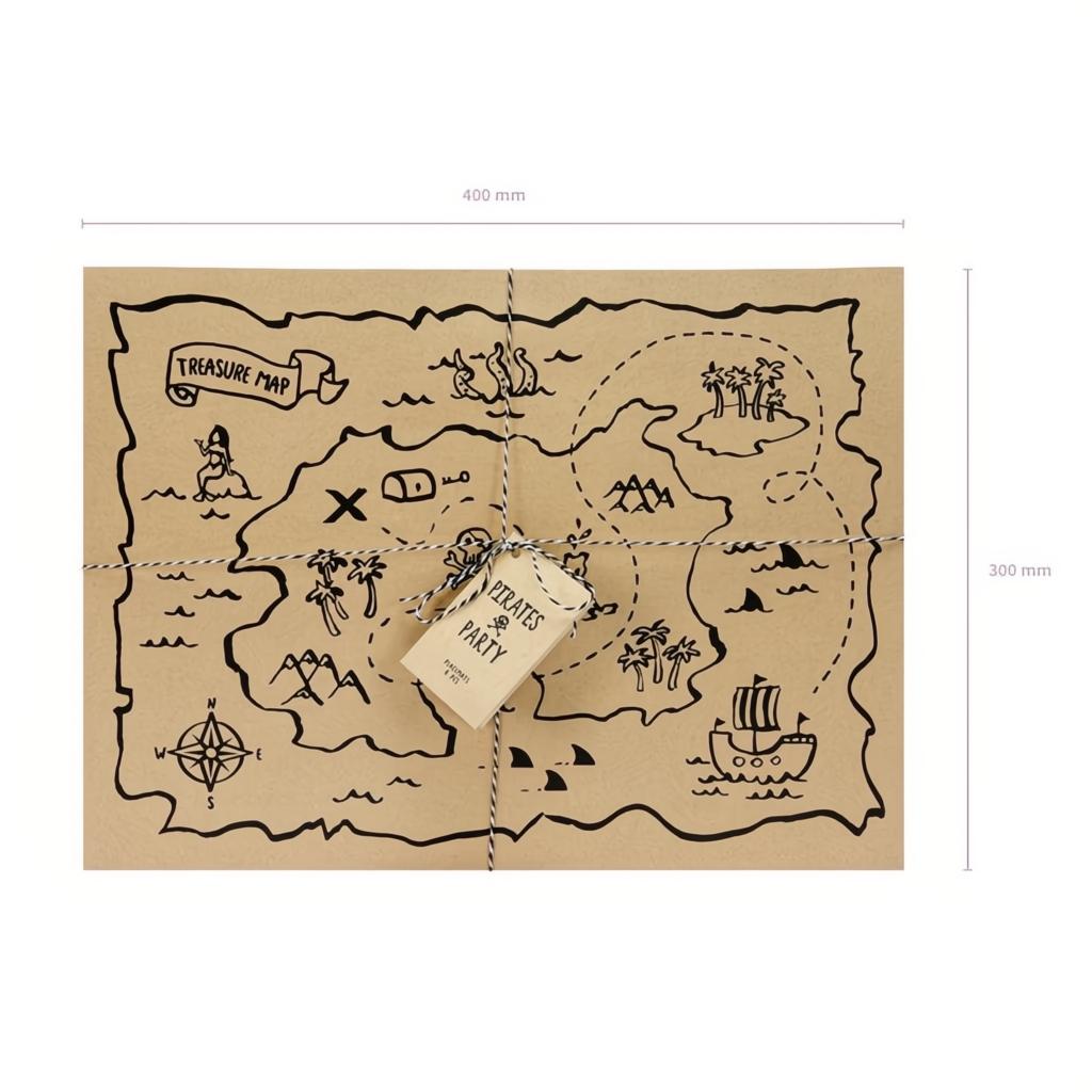 Papiertischsets Piraten, 40x30cm PartyDeco 5