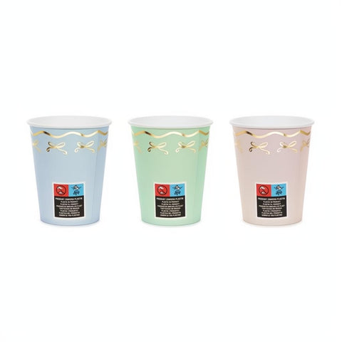 Pappbecher Schleifen, 220 ml PartyDeco 3
