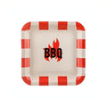 Pappteller BBQ, 26x26 cm PartyDeco 1