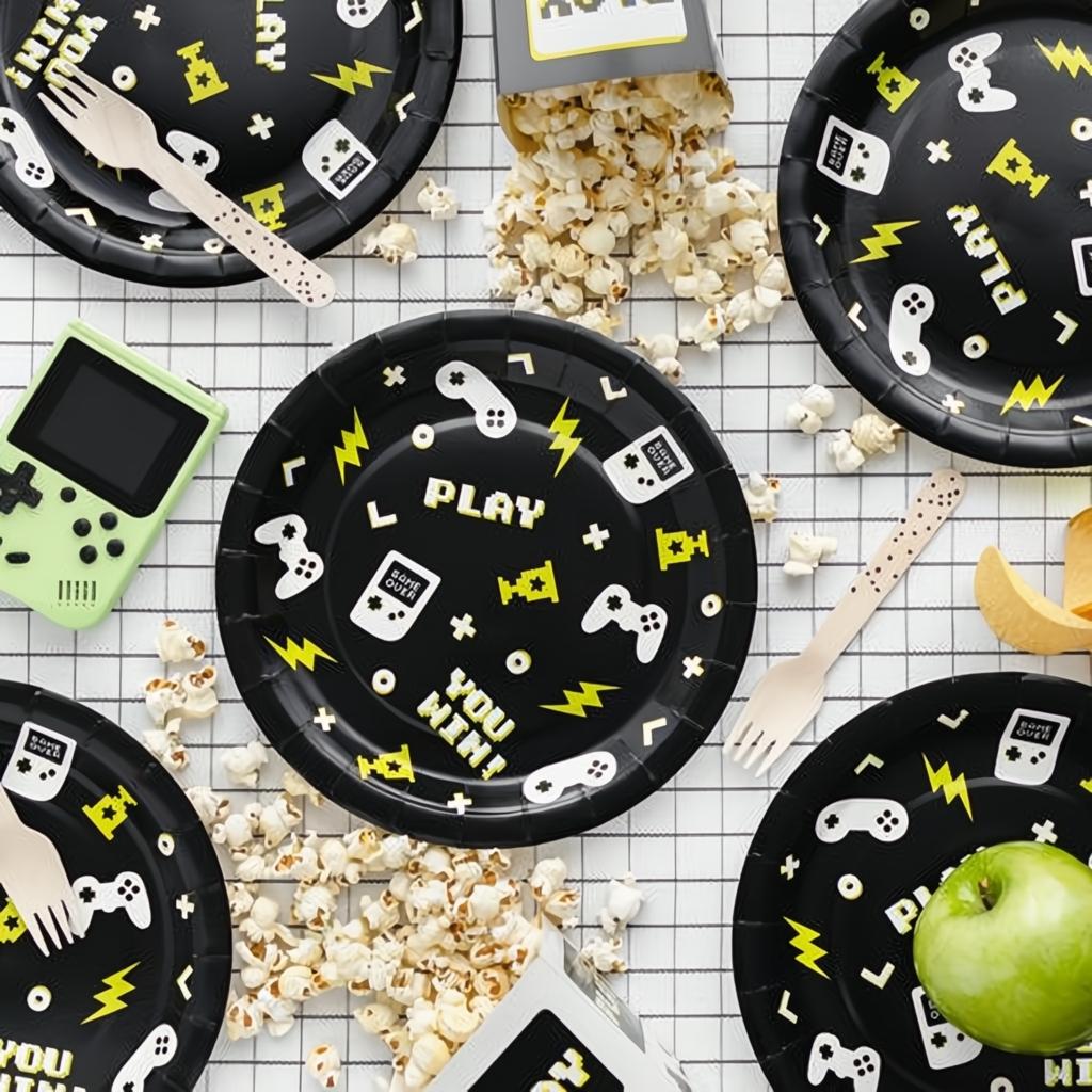 Pappteller Gamepads, 23 cm PartyDeco 3