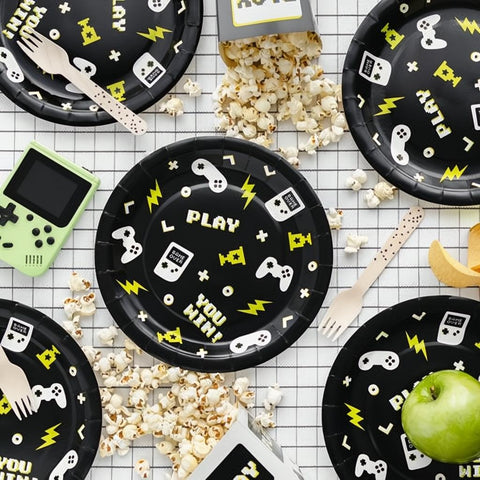 Pappteller Gamepads, 23 cm PartyDeco 3