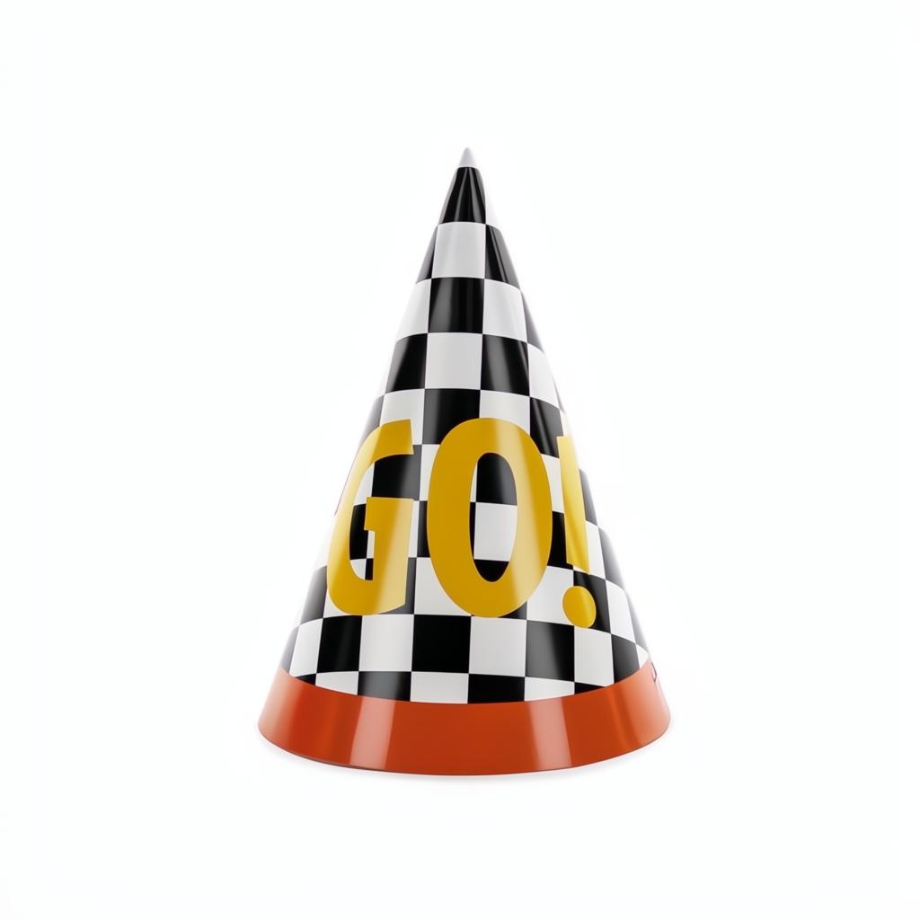 Partyhüte GO!, 16 cm PartyDeco 1
