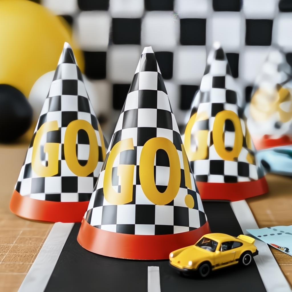 Partyhüte GO!, 16 cm PartyDeco 2