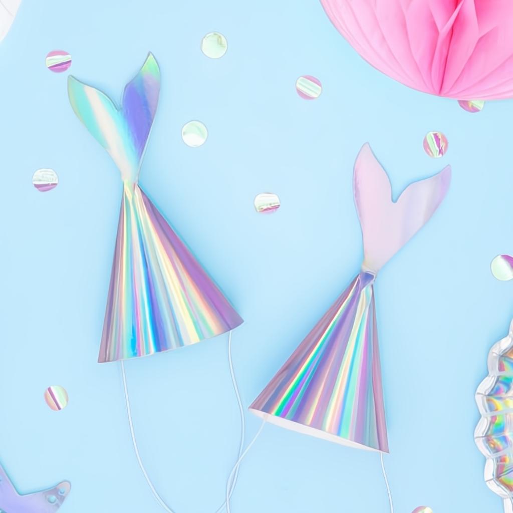 Partyhüte Meerjungfrau, schillernd, 18cm PartyDeco 7