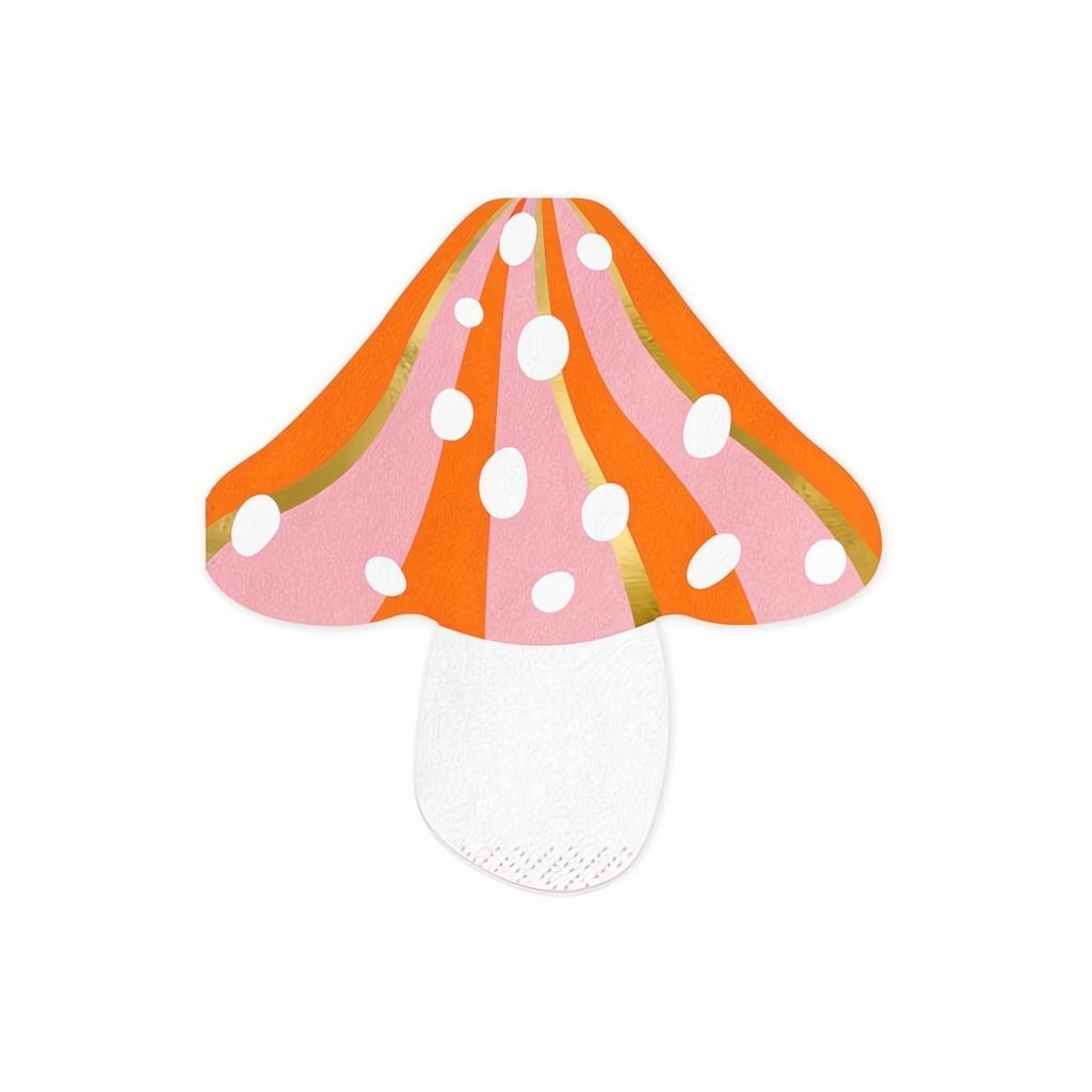 Pilz-Servietten, 13x13,5cm PartyDeco 1