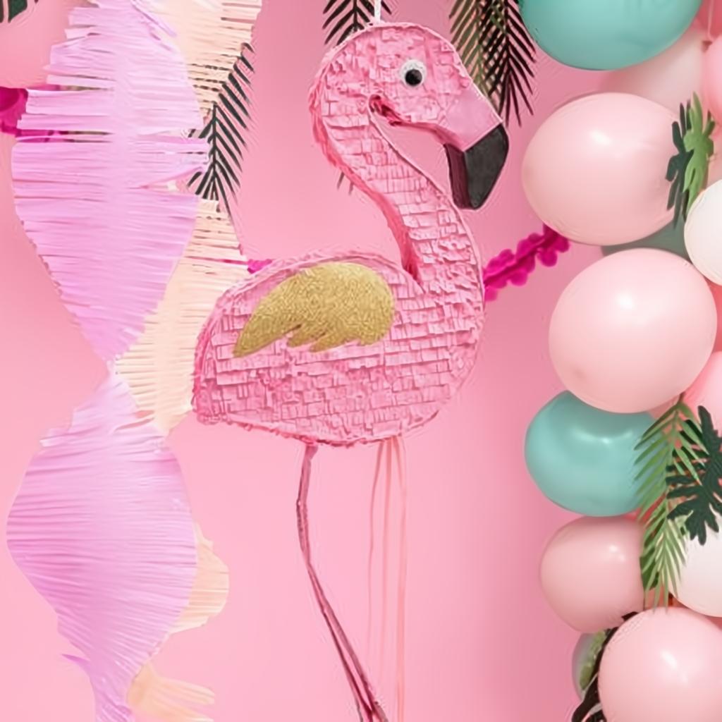 Piñata - Flamingo, 25x55x8cm PartyDeco 3