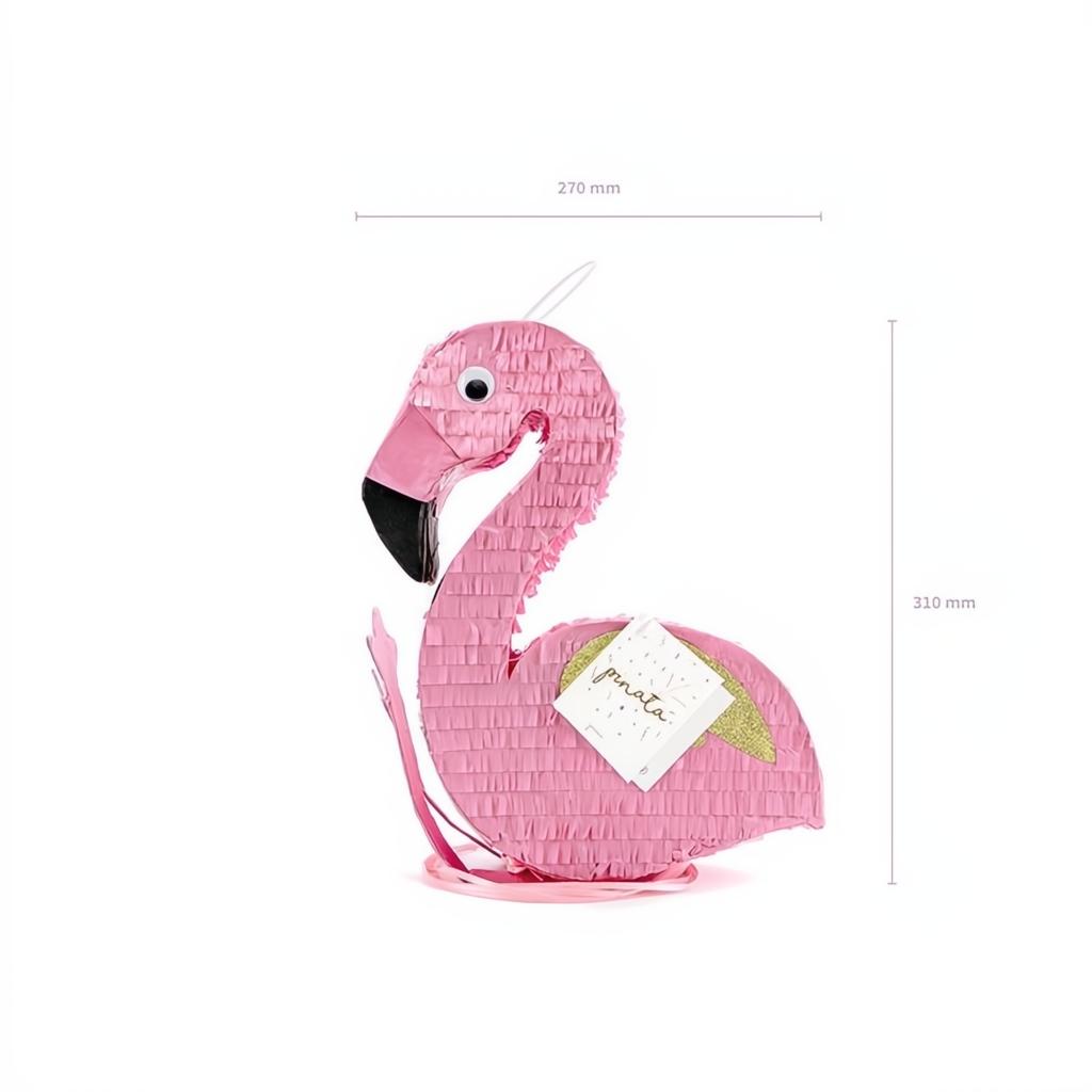 Piñata - Flamingo, 25x55x8cm PartyDeco 8