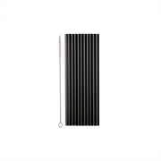 Plastikstrohhalme, 23 cm, schwarz PartyDeco 1