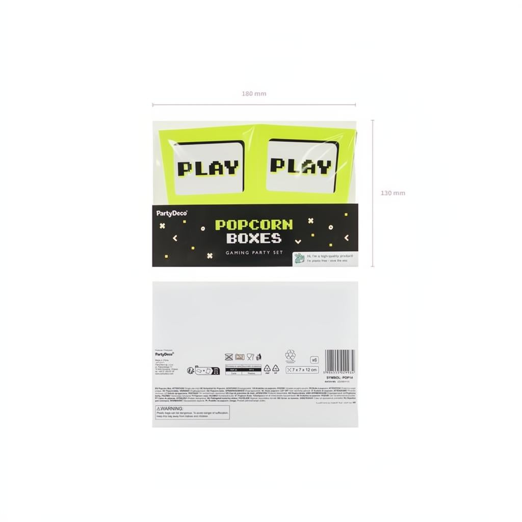 Popcornboxen Play, 7x7x12 cm PartyDeco 5