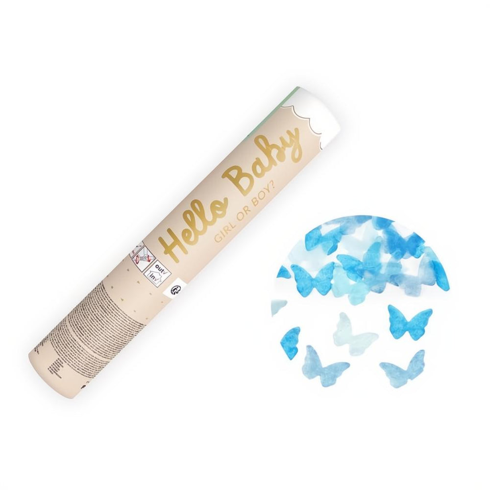 Rohr Boy schiesst blaue Schmetterlinge, 20 cm