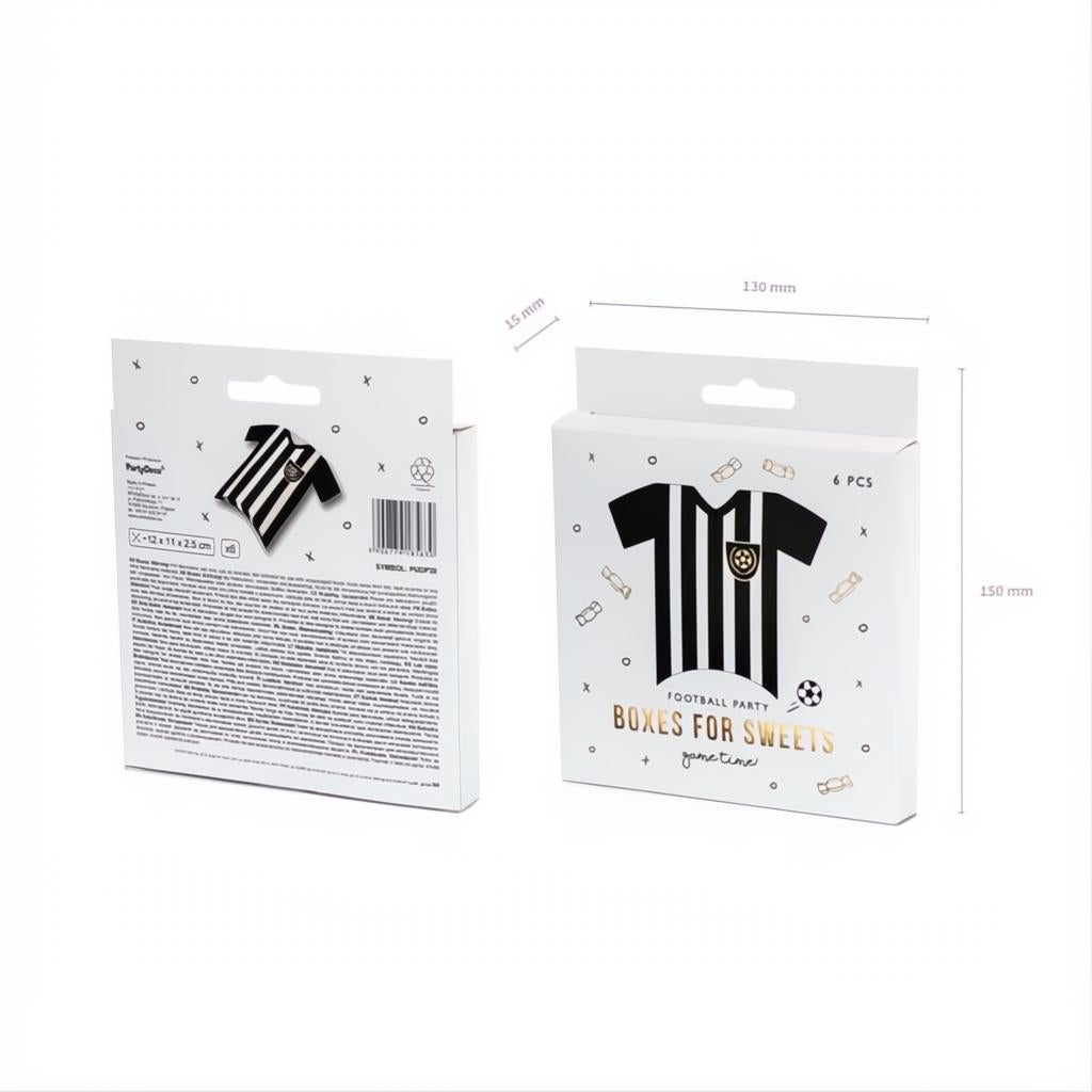 Schachteln Fussballtrikots, 12x11x2,5cm PartyDeco 3
