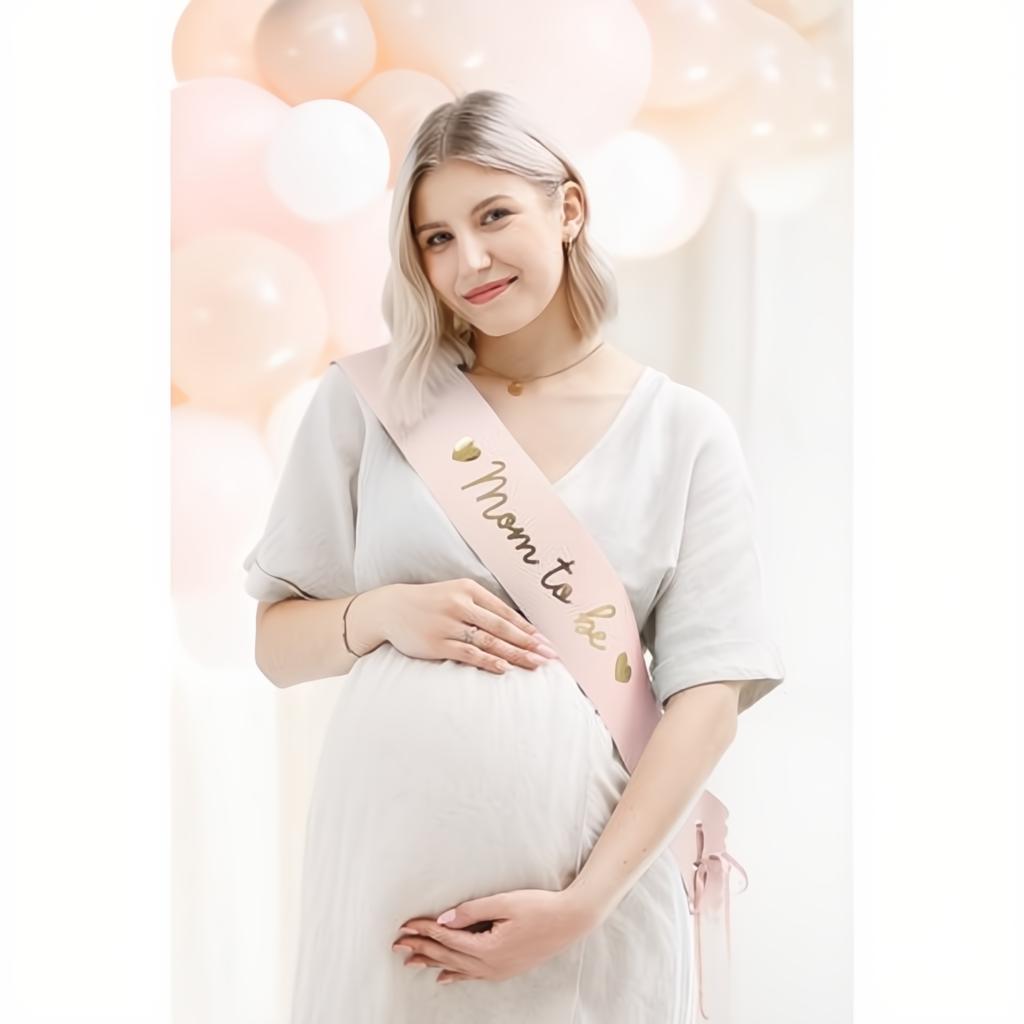 Schärpe Mom to be, hellrosa, 75 cm PartyDeco 3