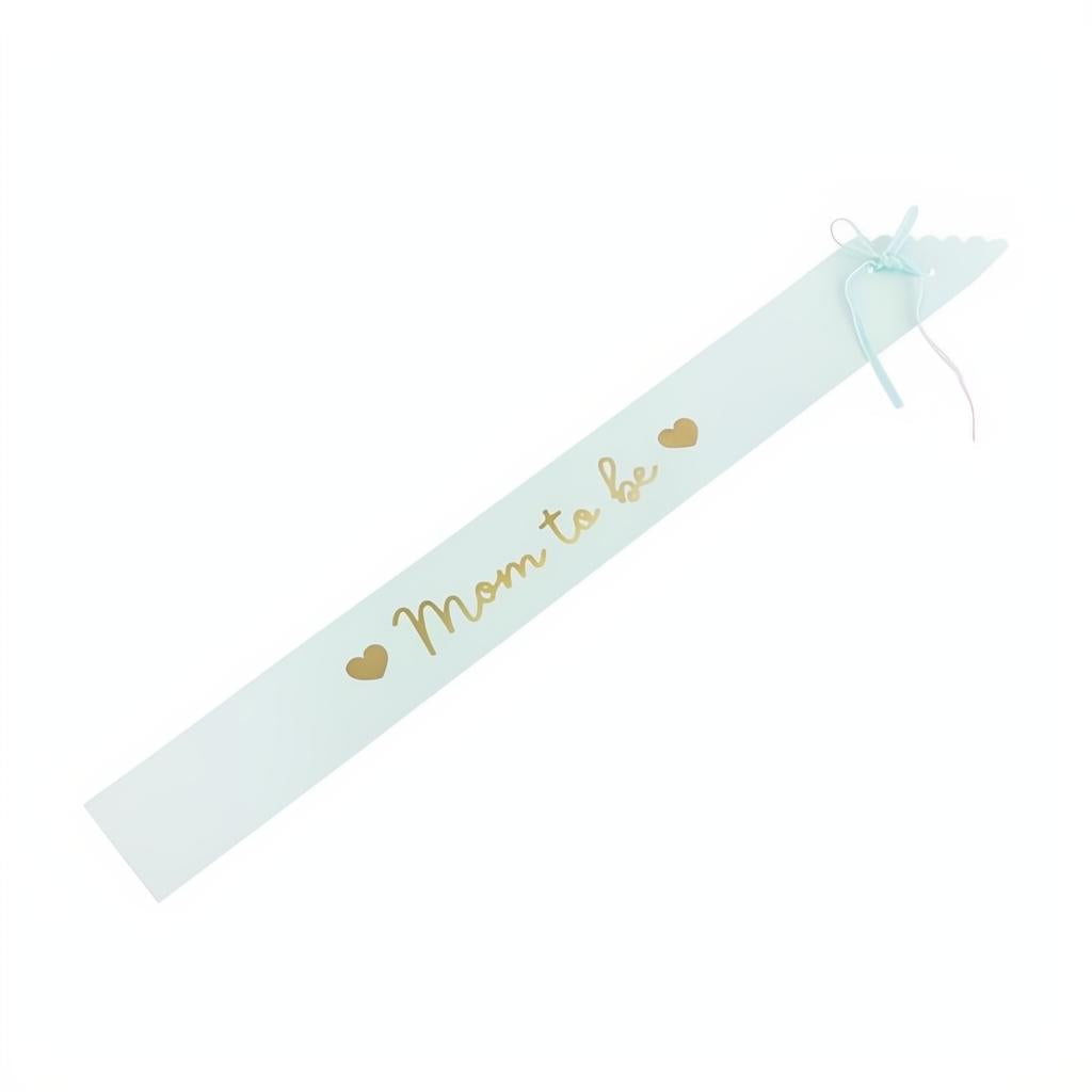 Schärpe Mom to be, light tiffany blue, 75 cm PartyDeco 1