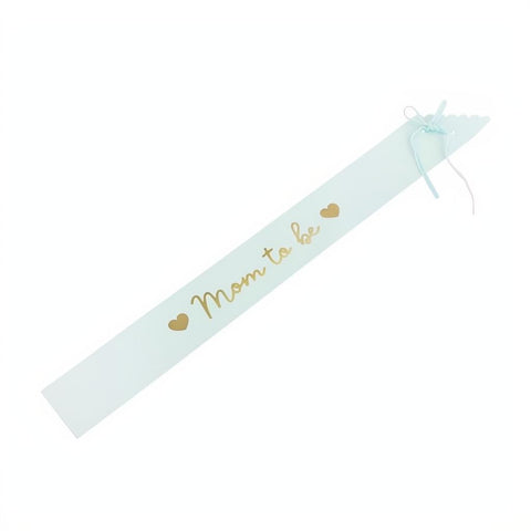 Schärpe Mom to be, light tiffany blue, 75 cm PartyDeco 1