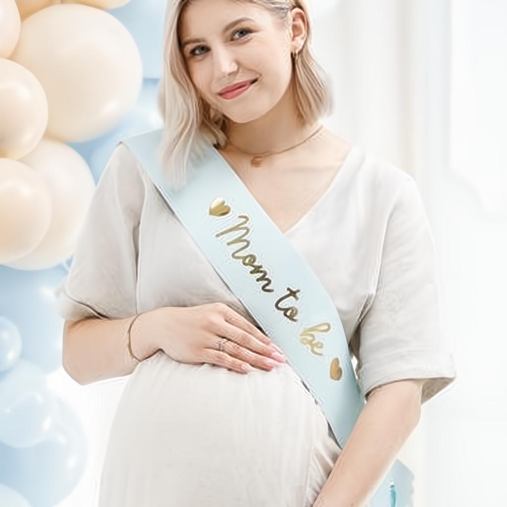 Schärpe Mom to be, light tiffany blue, 75 cm PartyDeco 5