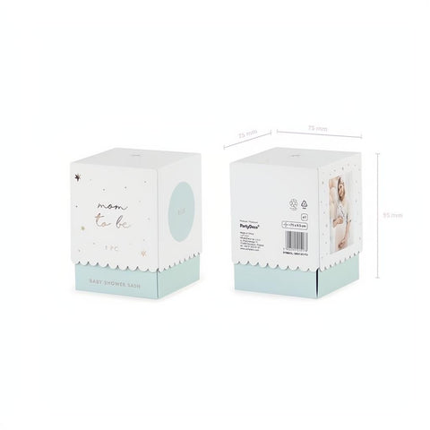 Schärpe Mom to be, light tiffany blue, 75 cm PartyDeco 6