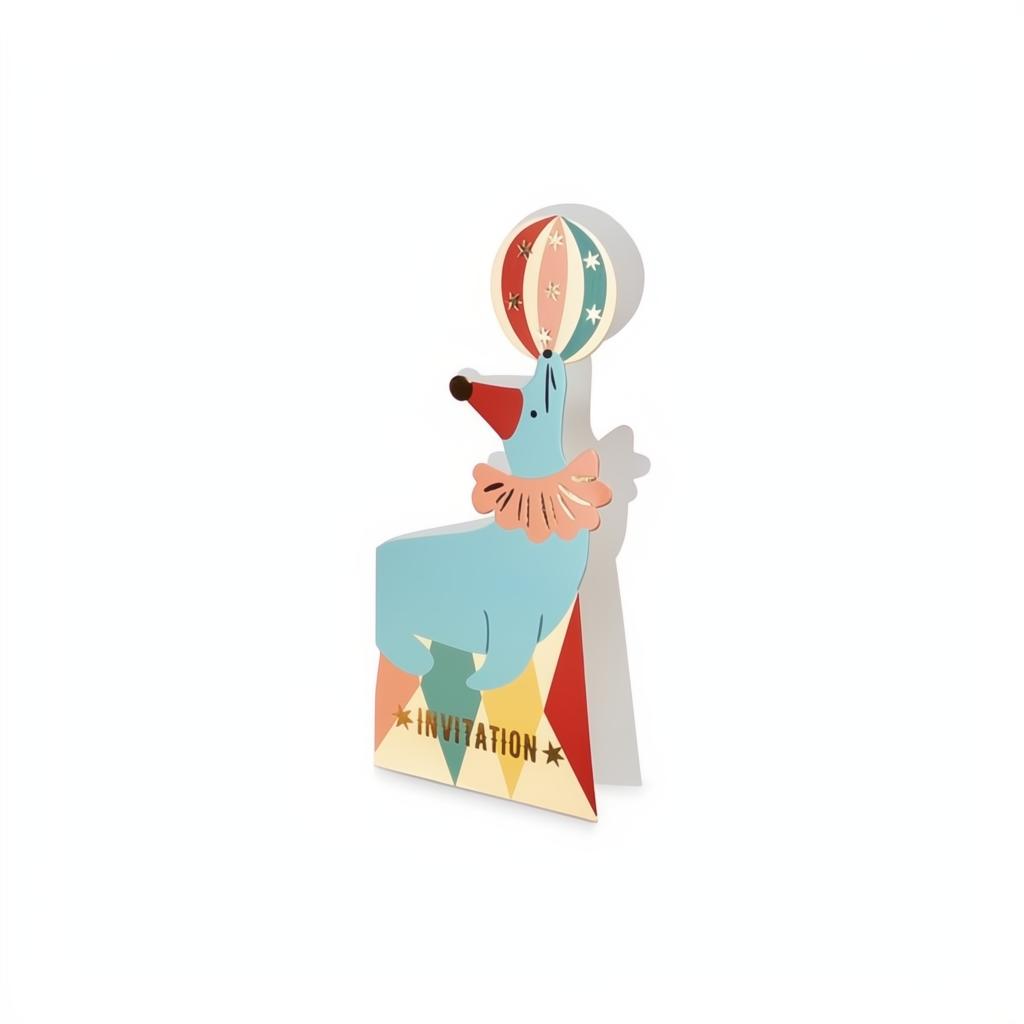 Seehund Einladungen, 8,5 x 18,5 cm PartyDeco 1