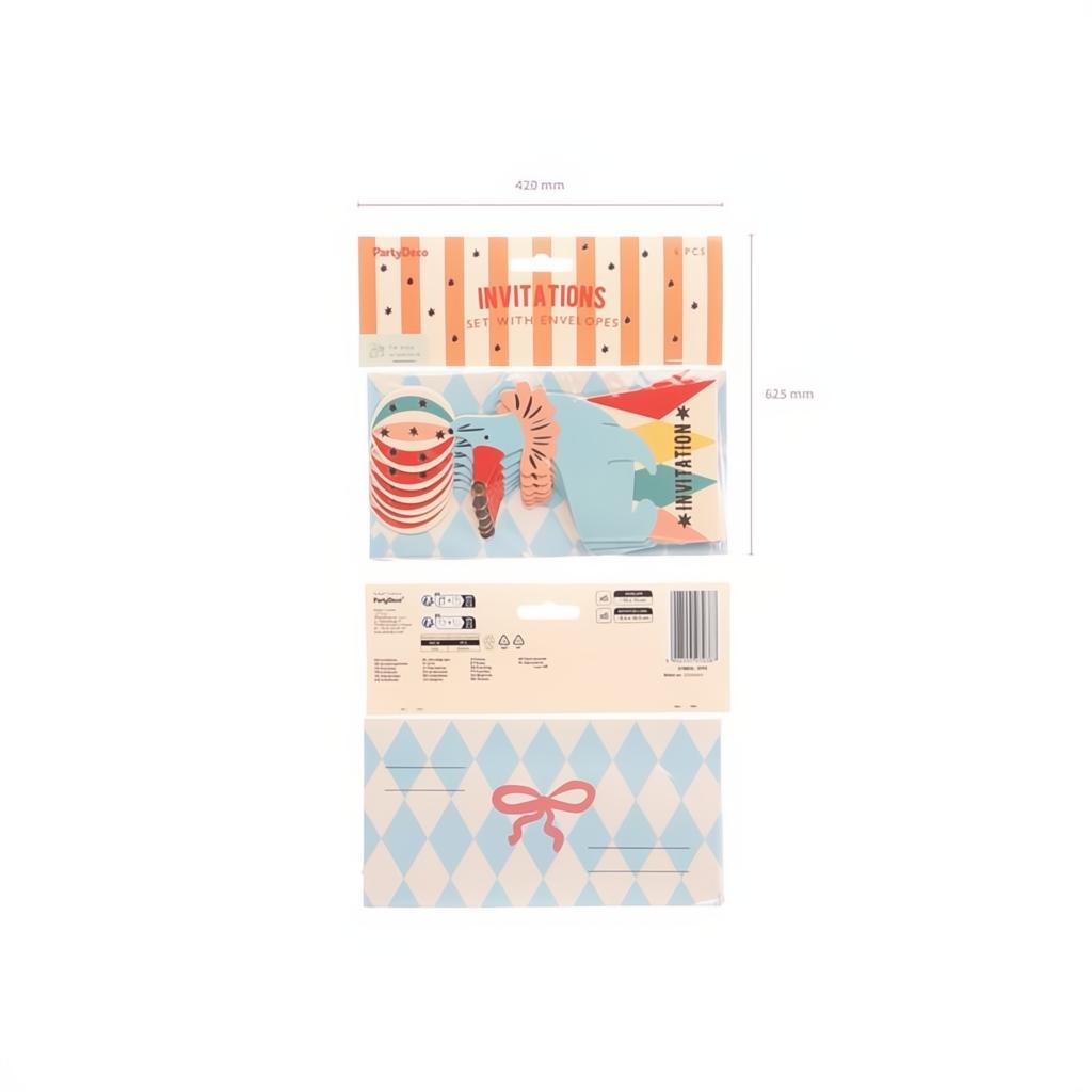Seehund Einladungen, 8,5 x 18,5 cm PartyDeco 3