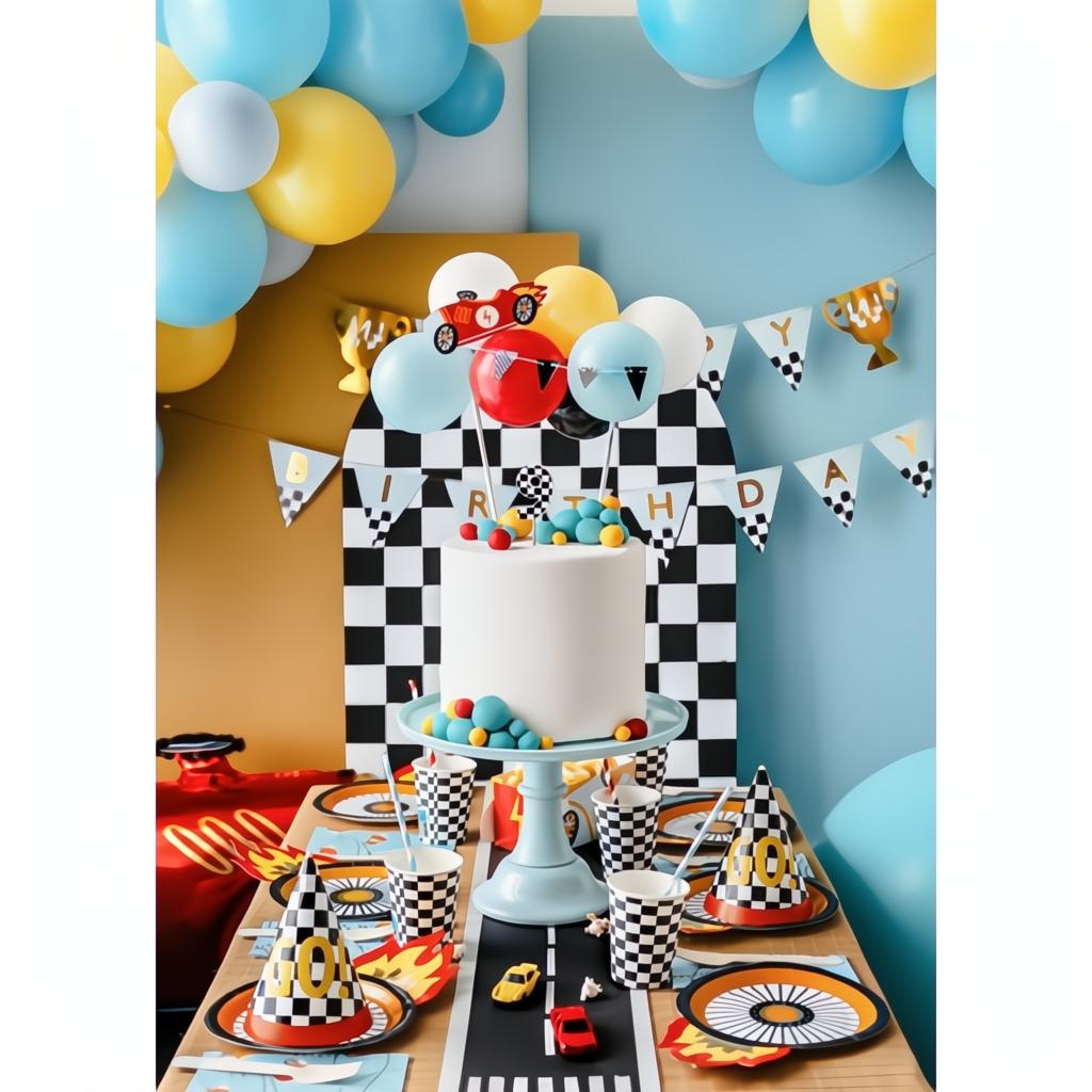 Servietten Autos, 33x33 cm, Gold PartyDeco 4