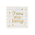 Servietten I am one today Teddybär, beige, 33x33 cm PartyDeco 1