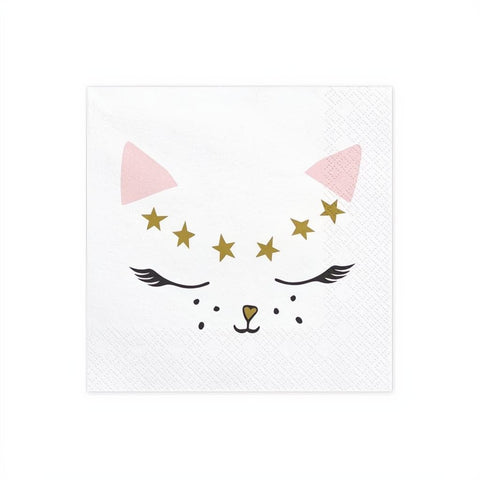 Servietten Kätzchen, 33x33cm PartyDeco 1